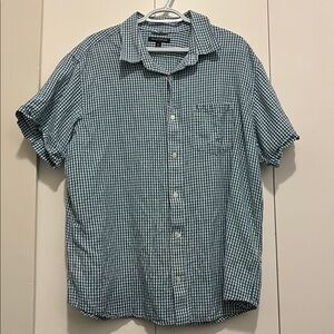 Banana Republic Blue Checkered Casual Shirt